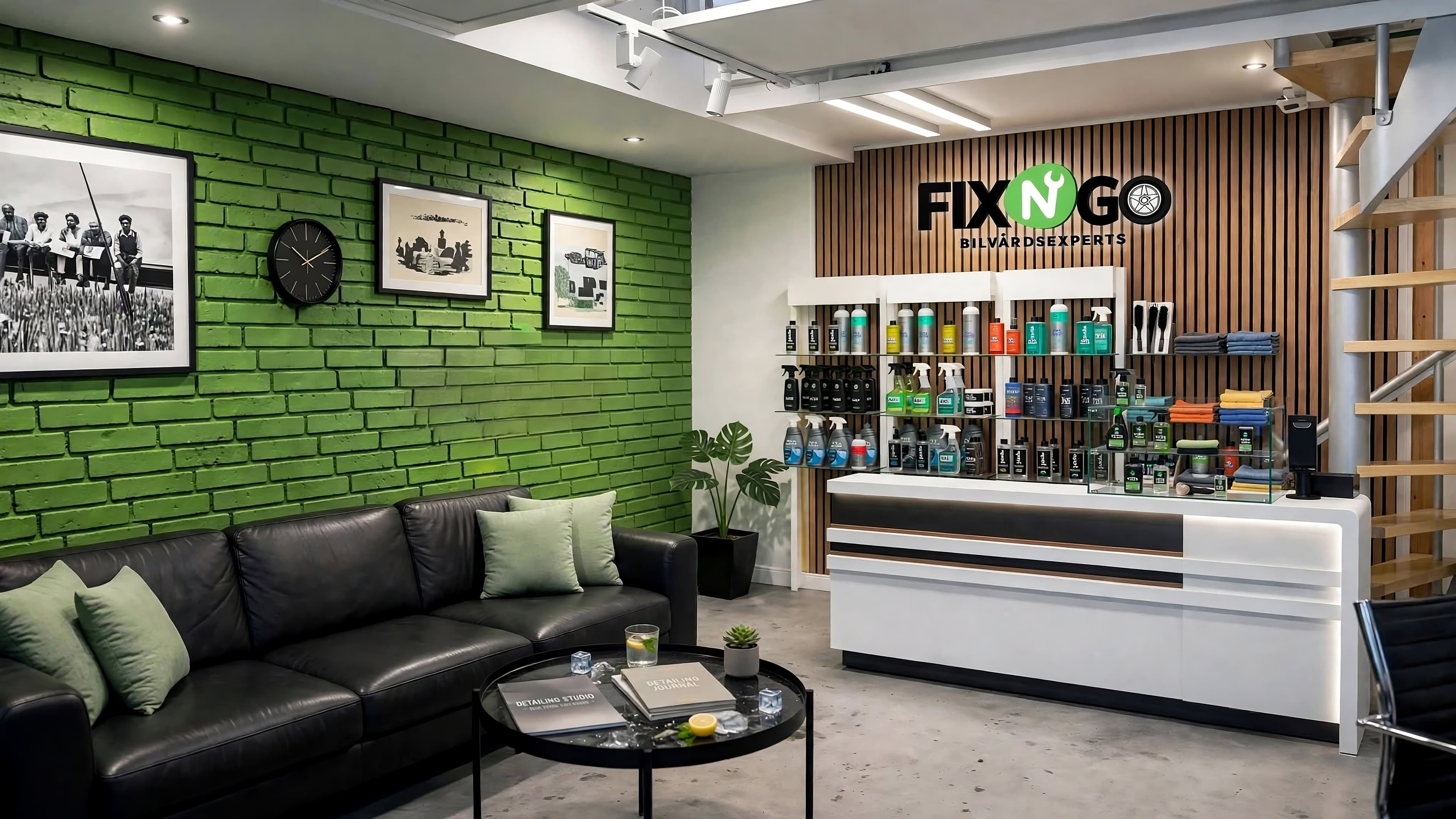 Detailing Lounge Green Brick